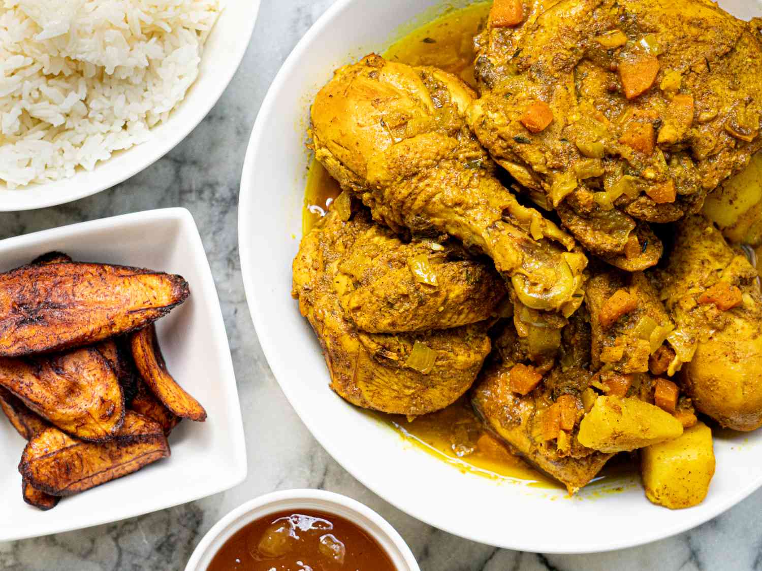 Caribbean Curry Chicken image showing Afro-fusion catering presentation